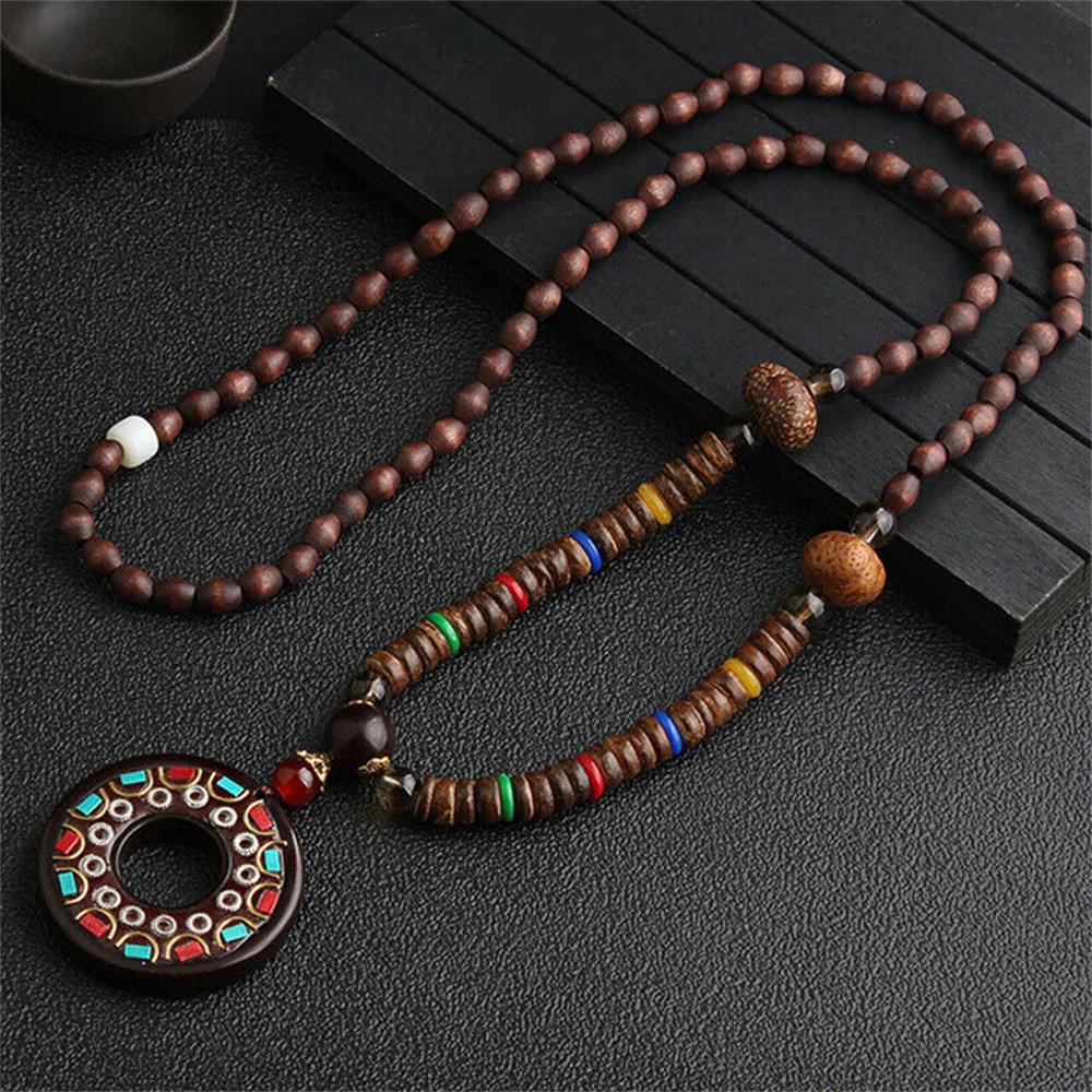 Vintage Serenity Mala Necklace with Pendant