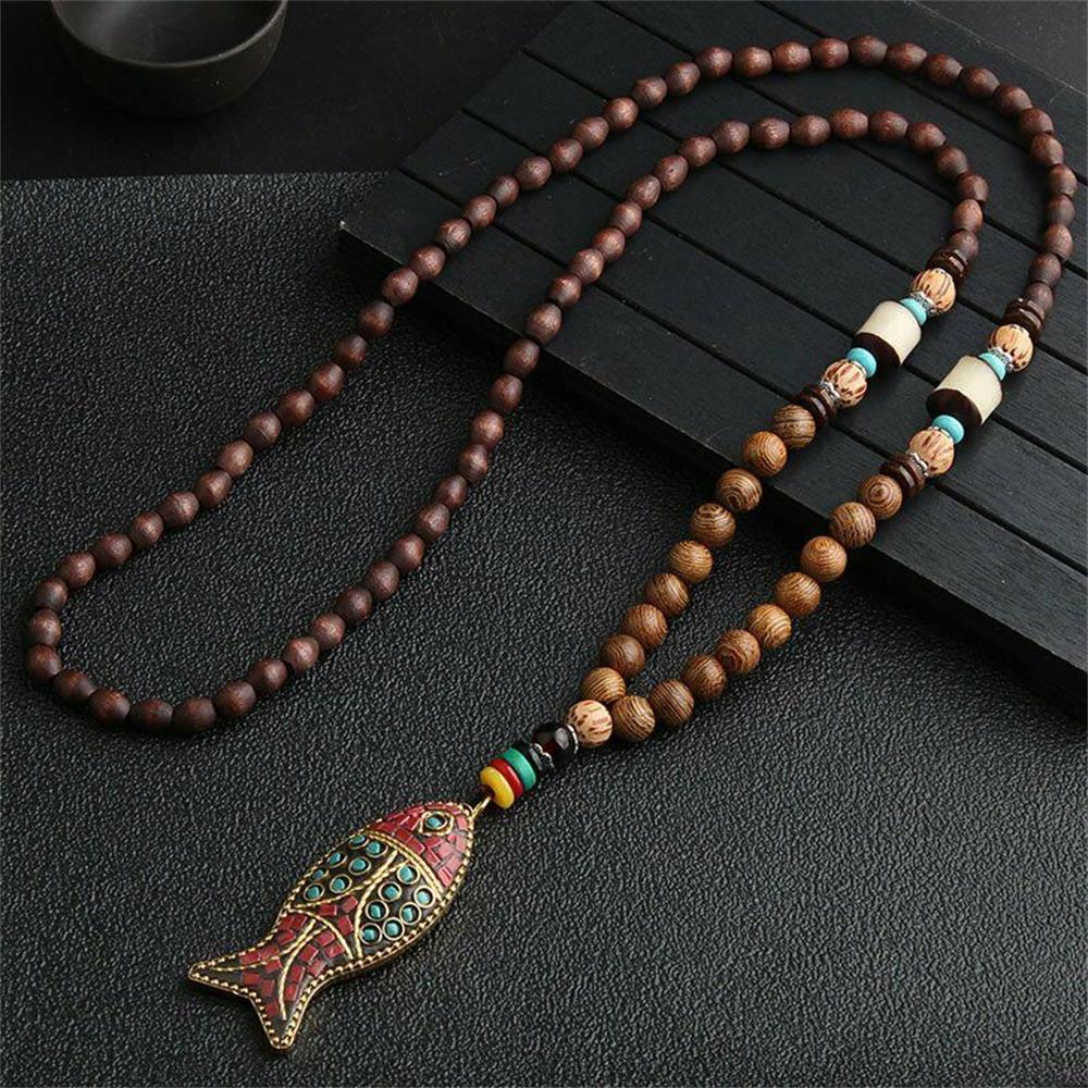 Vintage Serenity Mala Necklace with Pendant