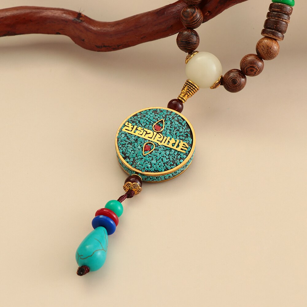 Vintage Serenity Mala Necklace with Pendant