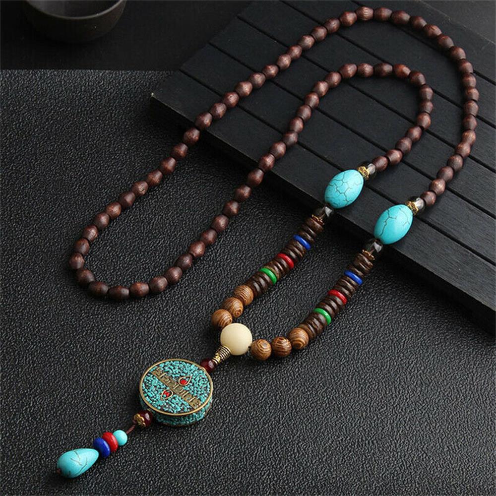 Vintage Serenity Mala Necklace with Pendant