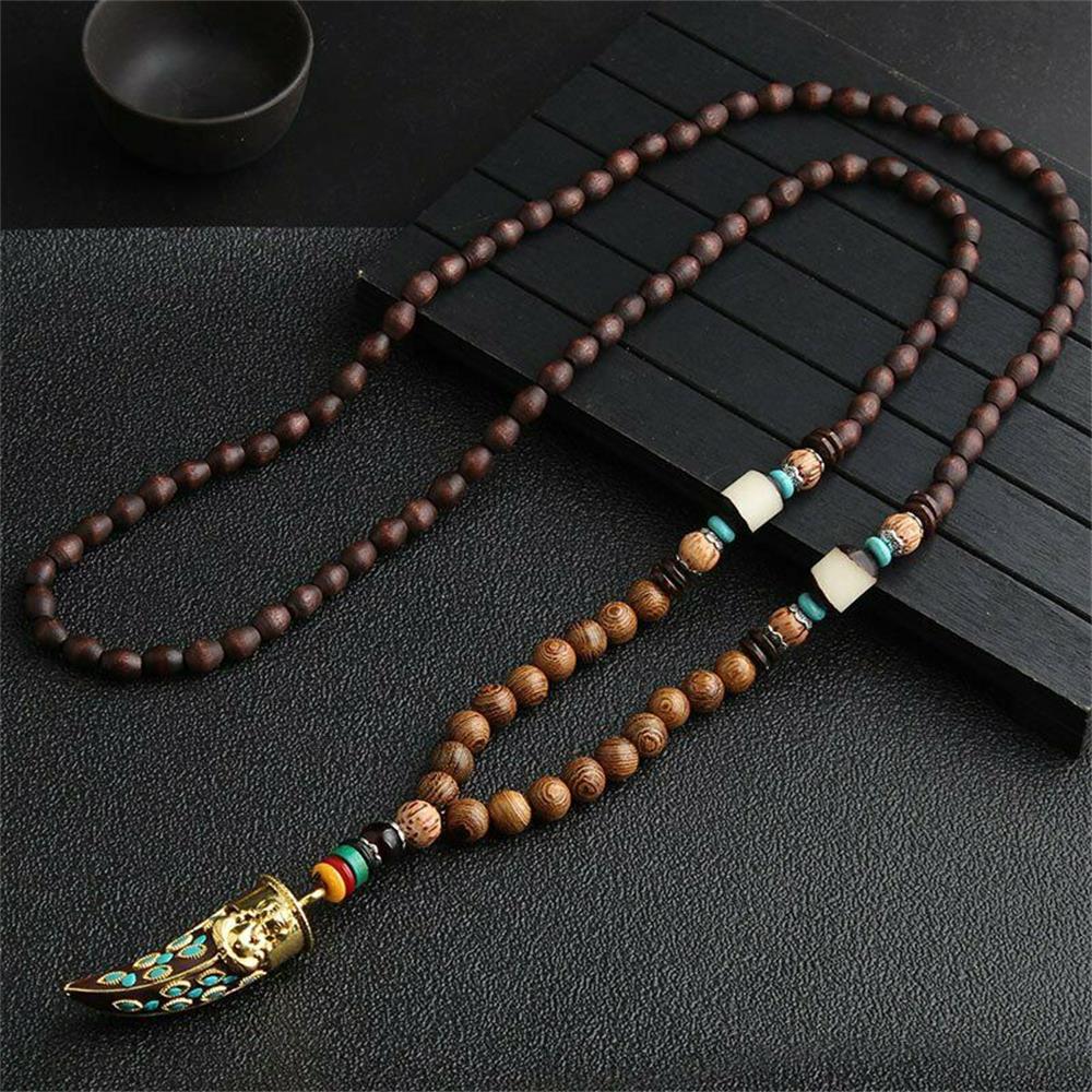 Vintage Serenity Mala Necklace with Pendant