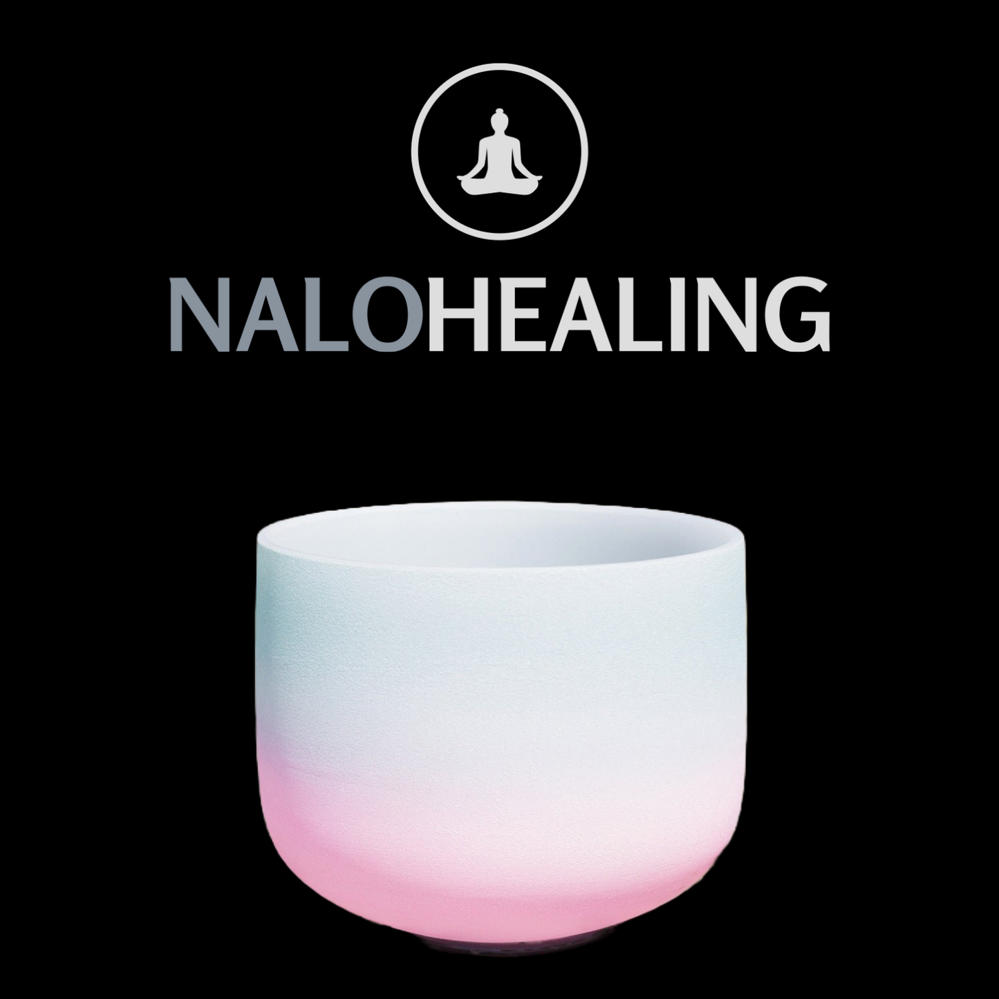 Mint Green & Pink Crystal Singing Bowl