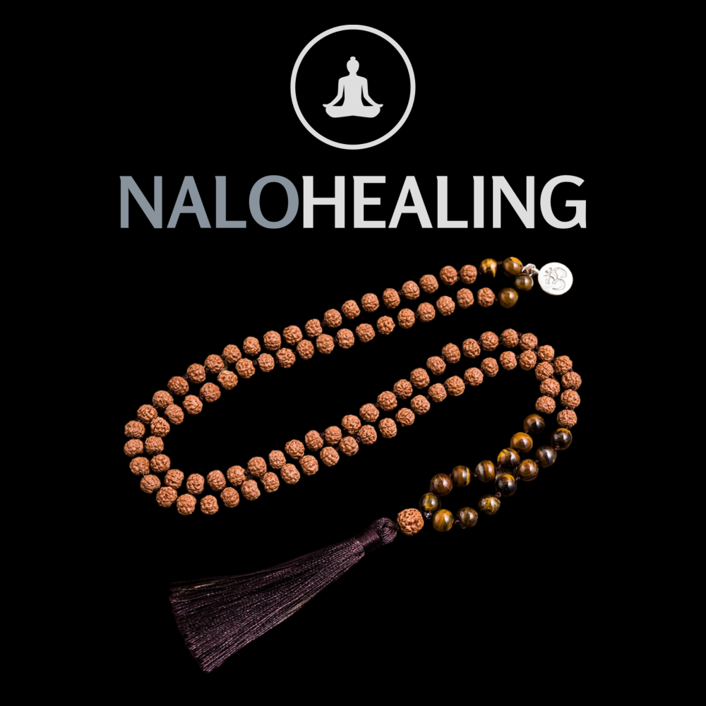 Divine Rudraksha Tiger Eyes Mala & Bracelet Set