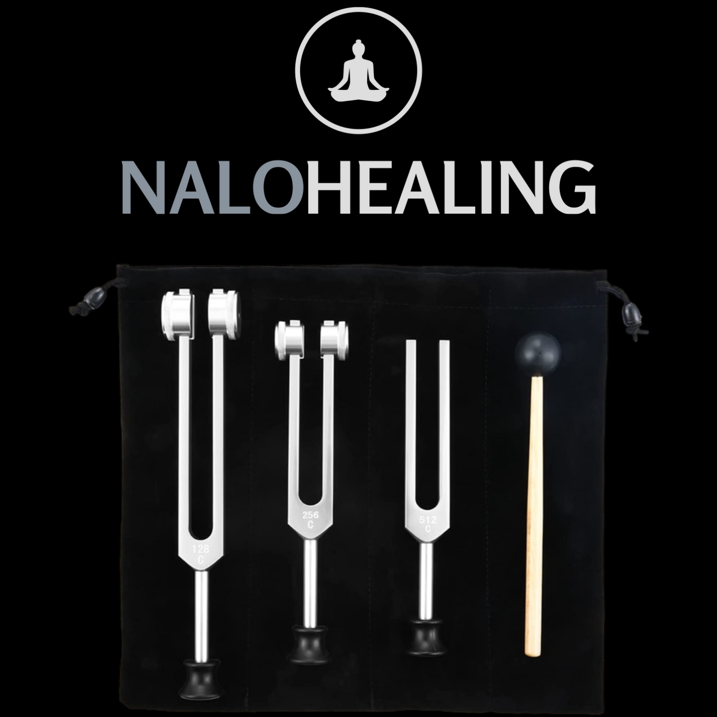 Chakra Tuning Forks (3pcs) 128Hz, 256Hz, 512Hz