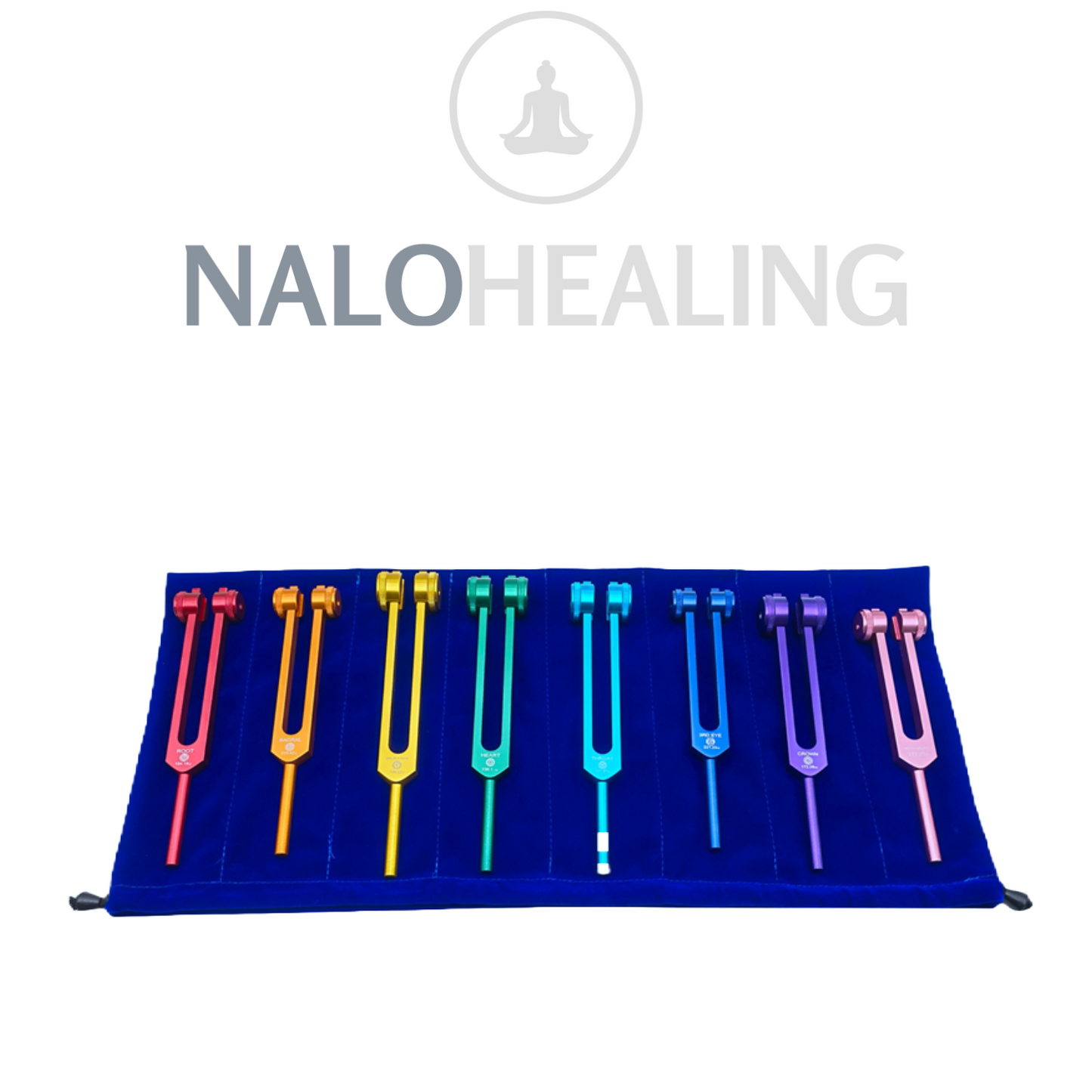 Chakra Tuning Forks Set (8pcs)