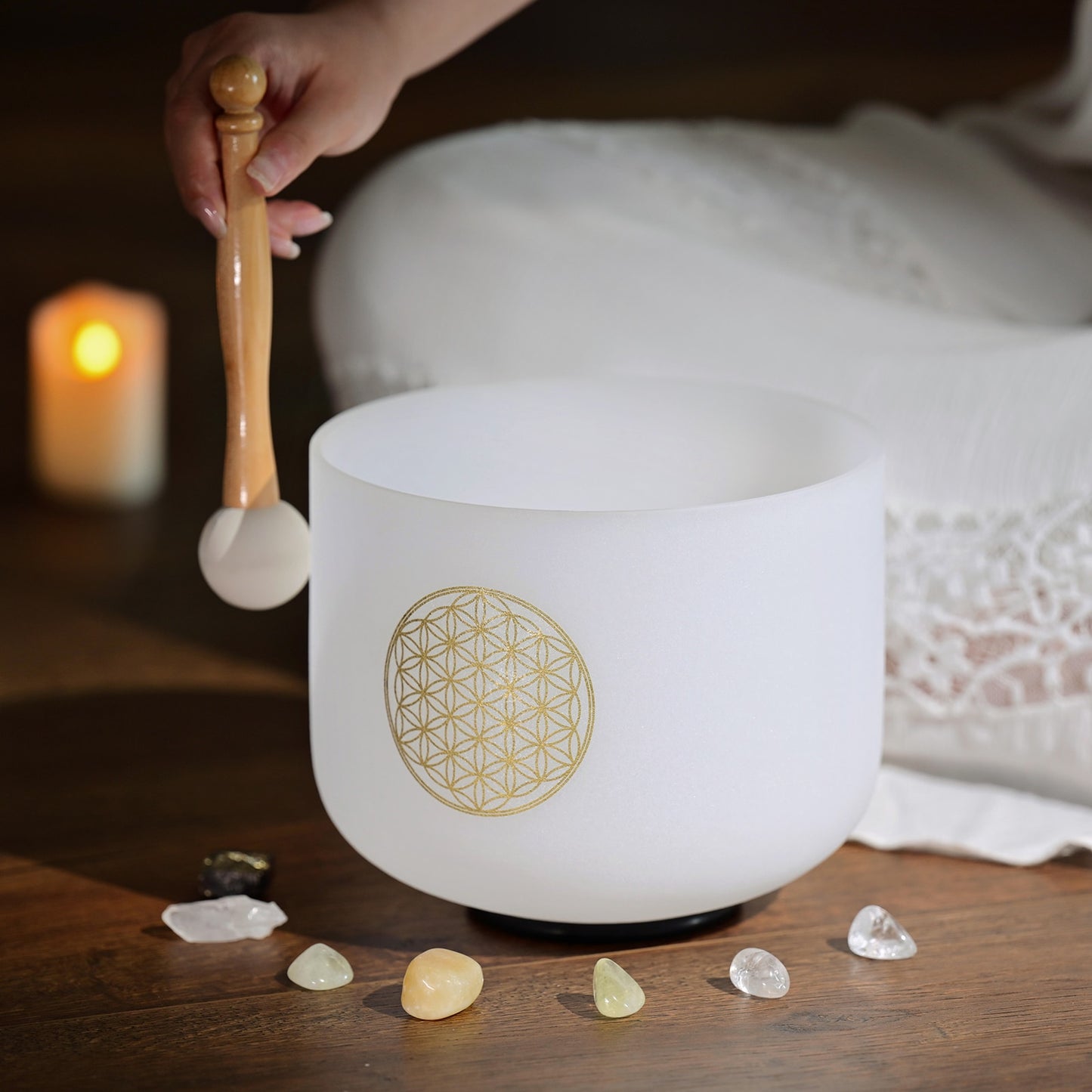 Life Flower Crystal Singing Bowl