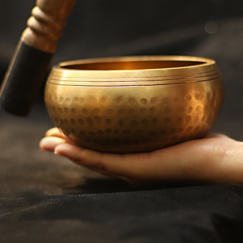 Carved Hand Hammered Singing Bowl