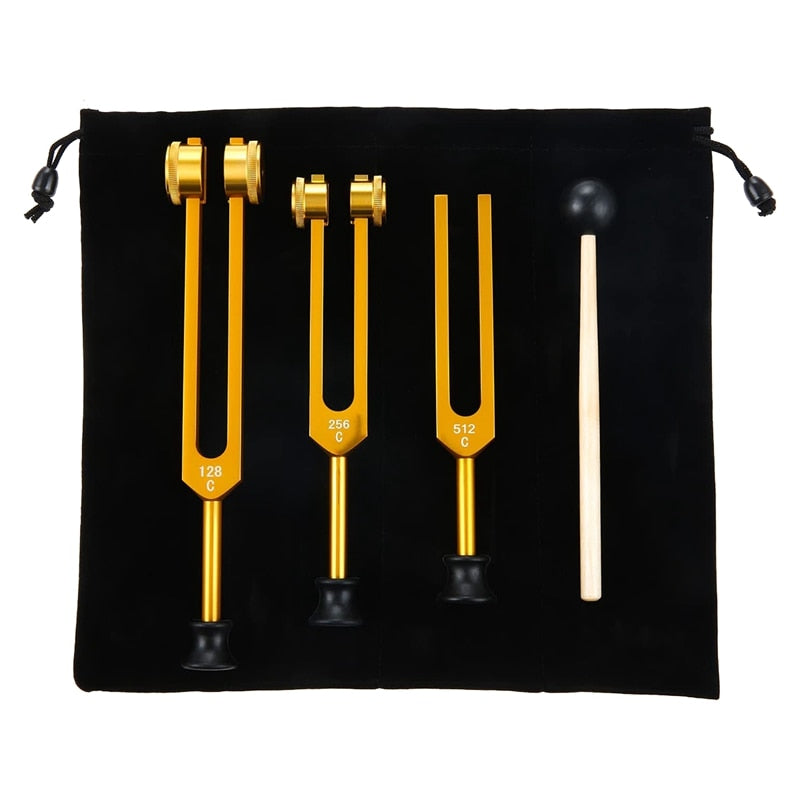 Chakra Tuning Forks (3pcs) 128Hz, 256Hz, 512Hz