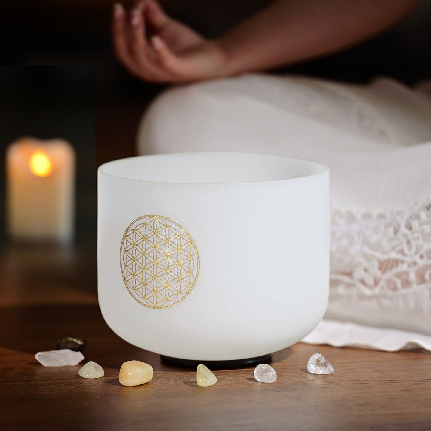 Life Flower Crystal Singing Bowl