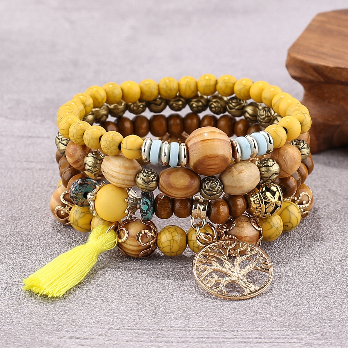 Tree of Life Boho Charm Bracelet