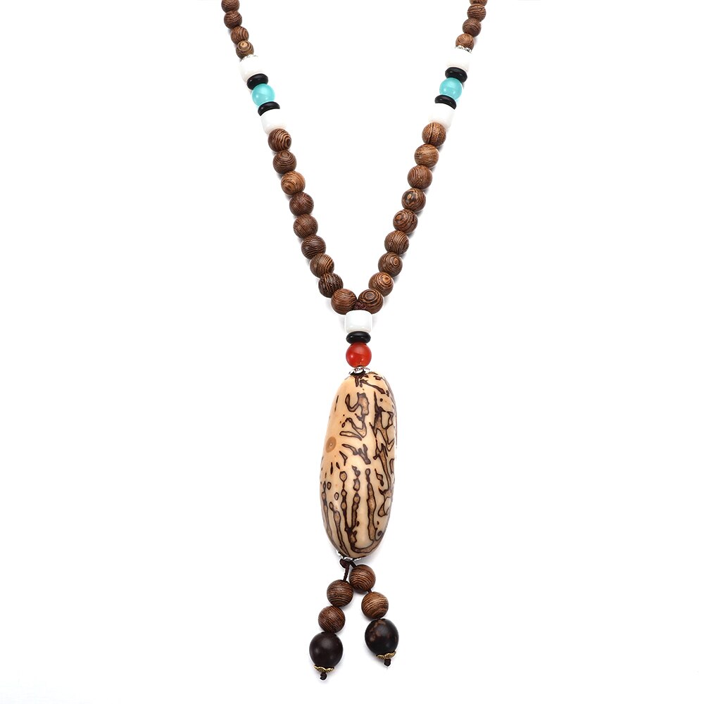 Vintage Serenity Mala Necklace with Pendant