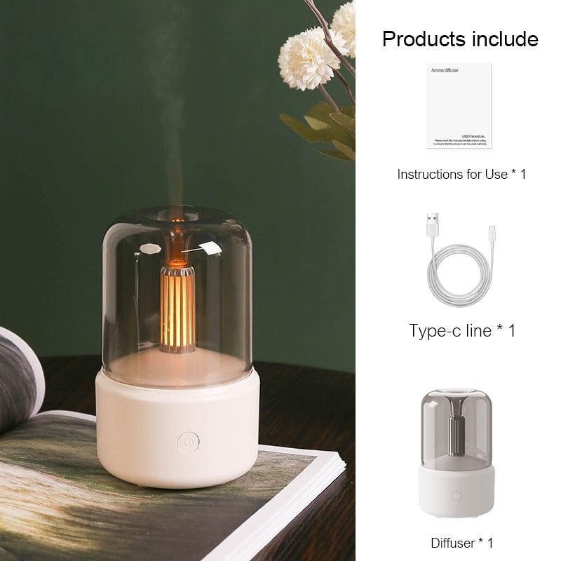 Candlelight Aroma Diffuser | 120ml LED Essential Oil Humidifier