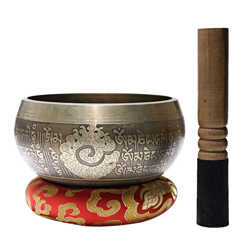 Carved Nepalese Singing Bowl