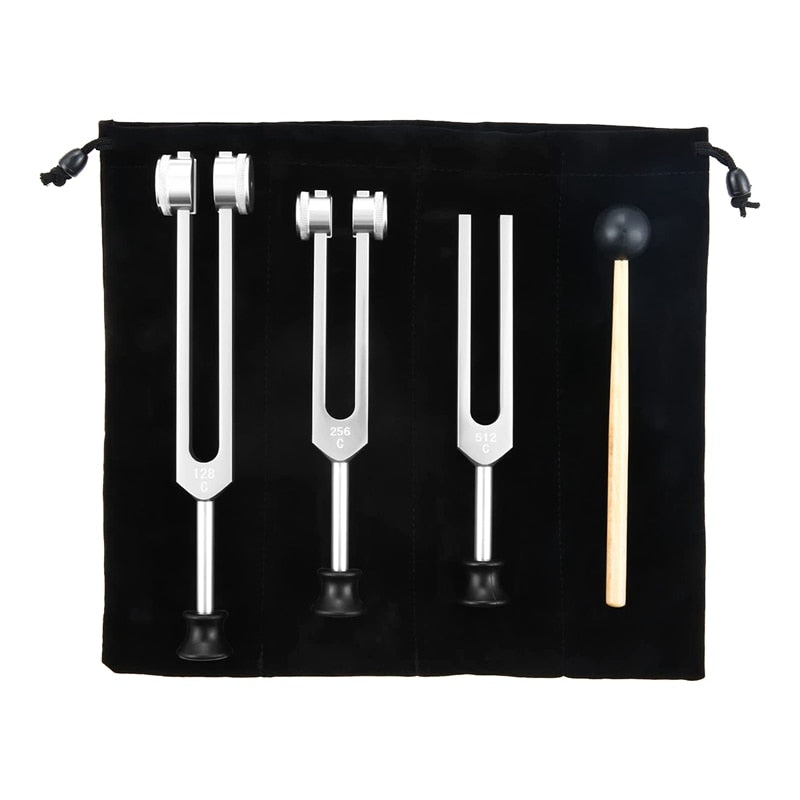 Chakra Tuning Forks (3pcs) 128Hz, 256Hz, 512Hz