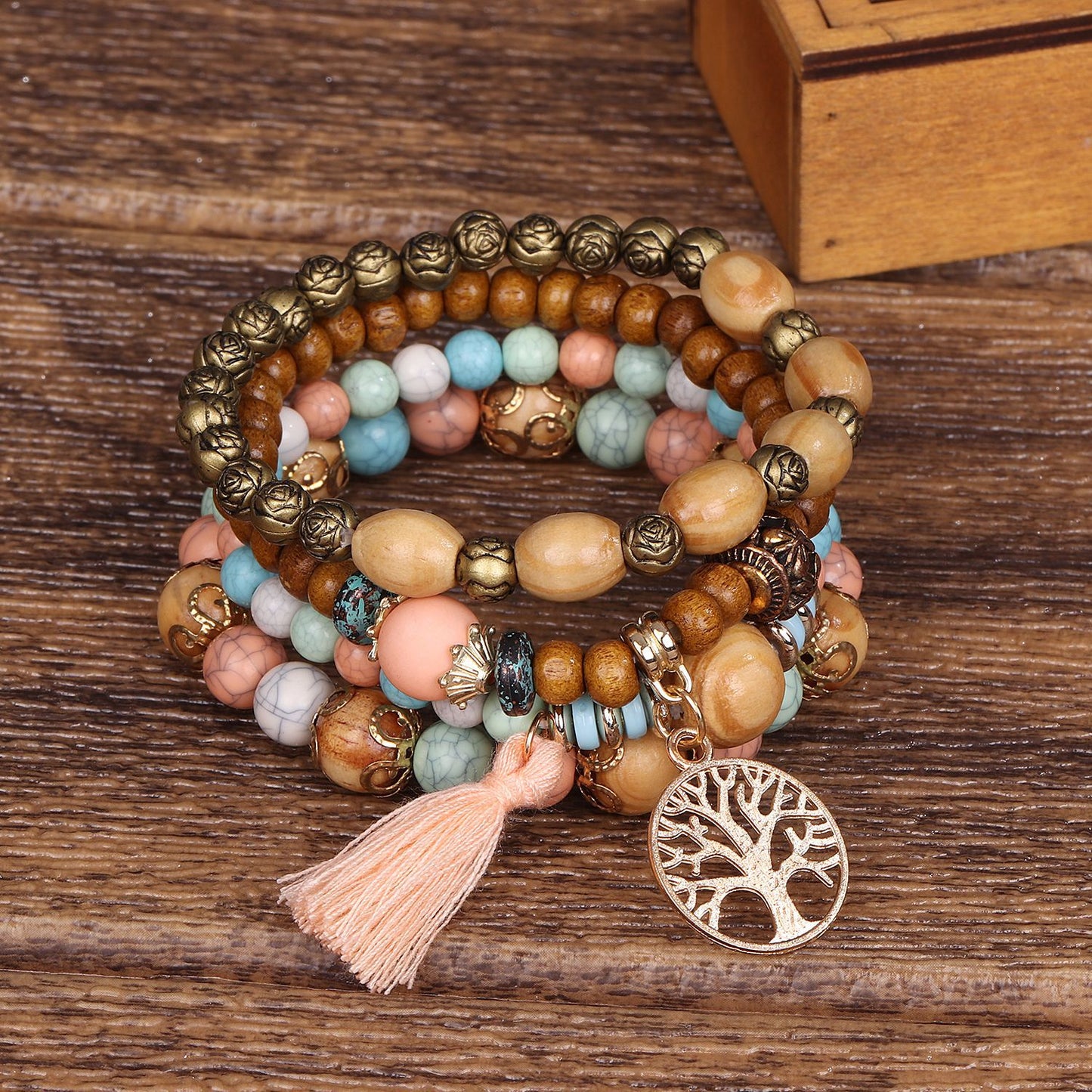 Tree of Life Boho Charm Bracelet