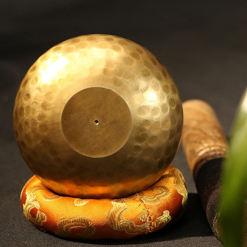 Carved Hand Hammered Singing Bowl