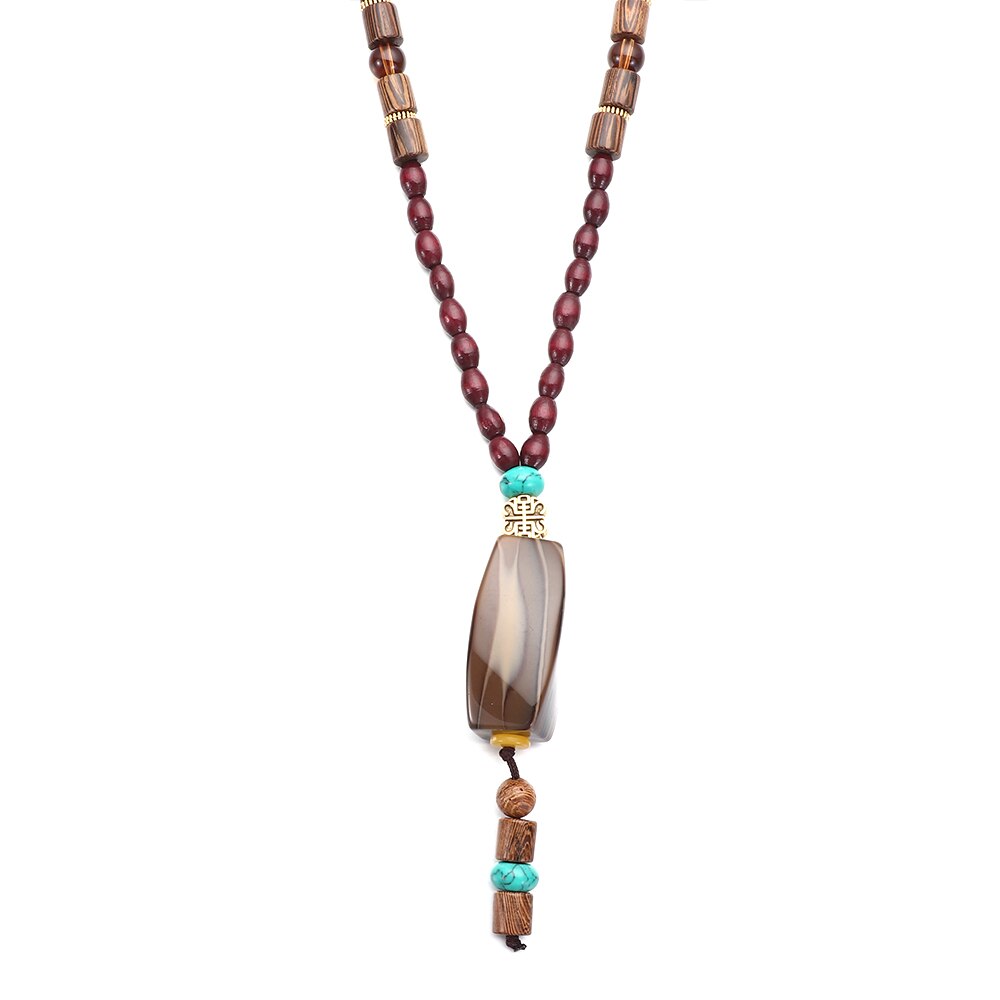 Vintage Serenity Mala Necklace with Pendant