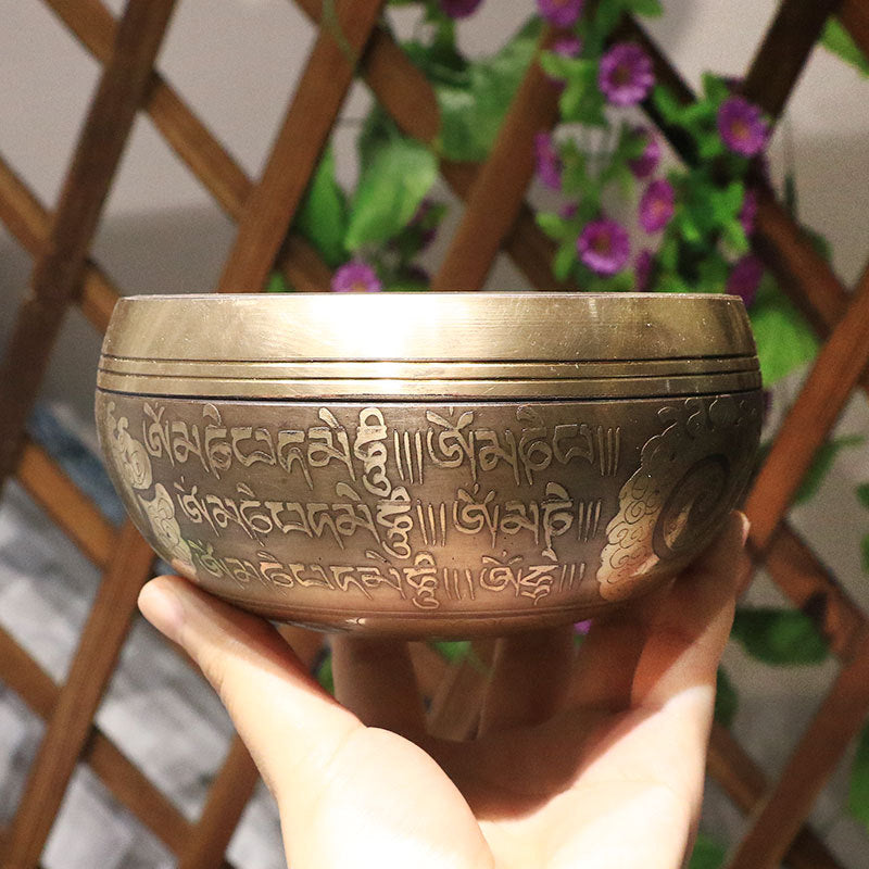 Carved Nepalese Singing Bowl