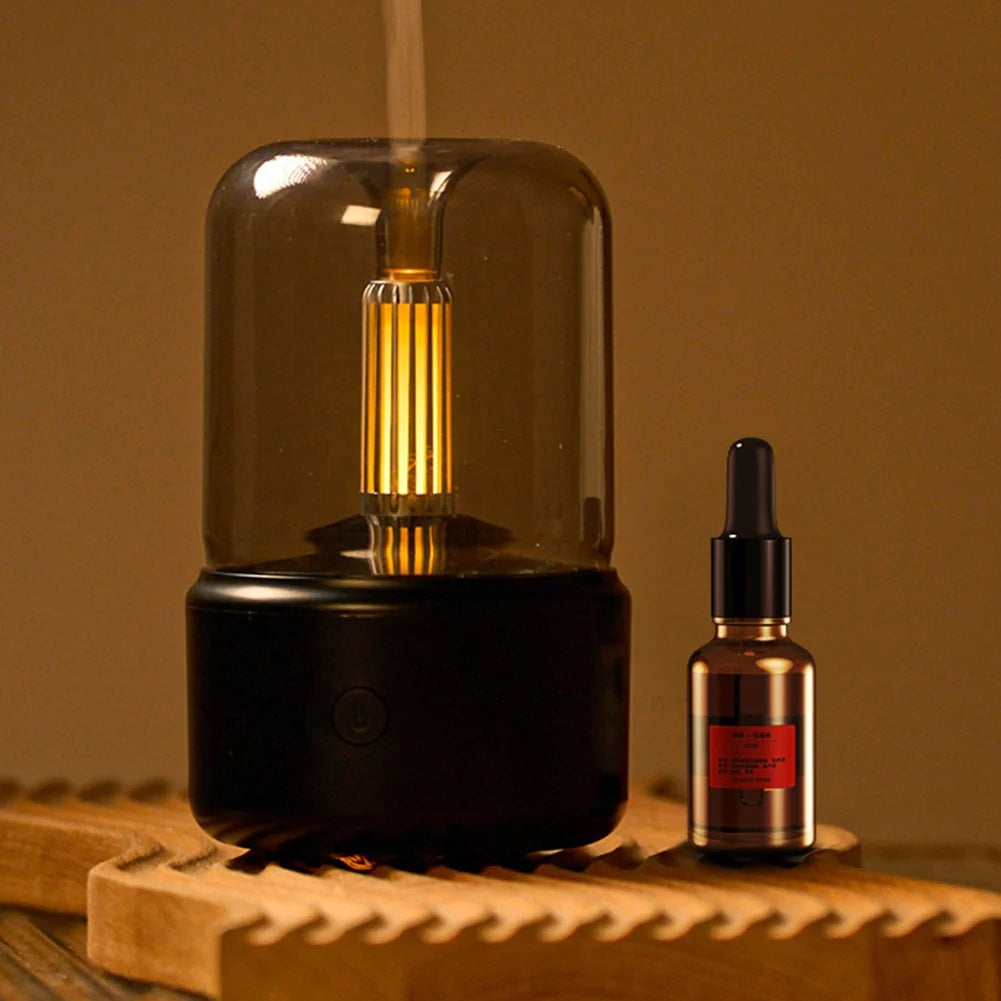 Candlelight Aroma Diffuser | 120ml LED Essential Oil Humidifier