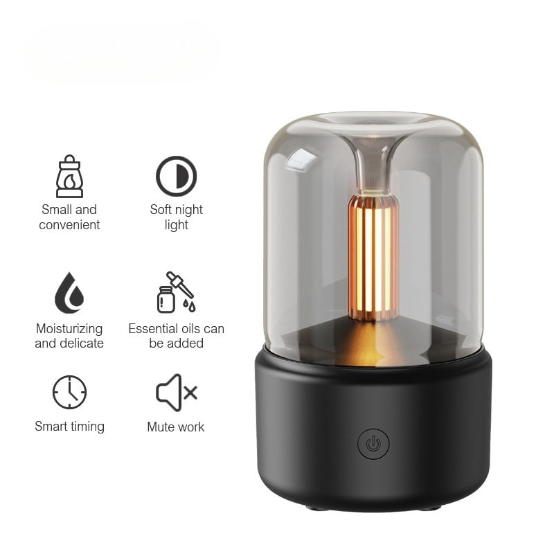 Candlelight Aroma Diffuser | 120ml LED Essential Oil Humidifier