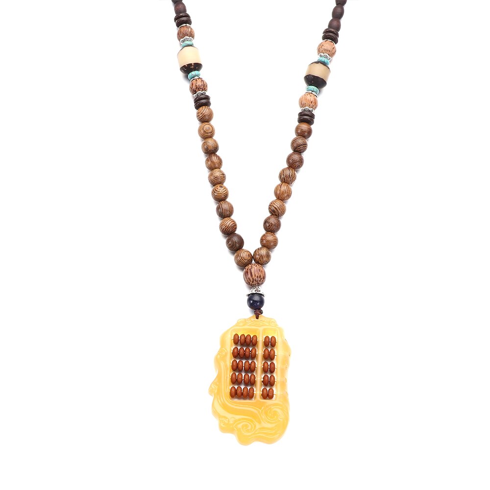 Vintage Serenity Mala Necklace with Pendant
