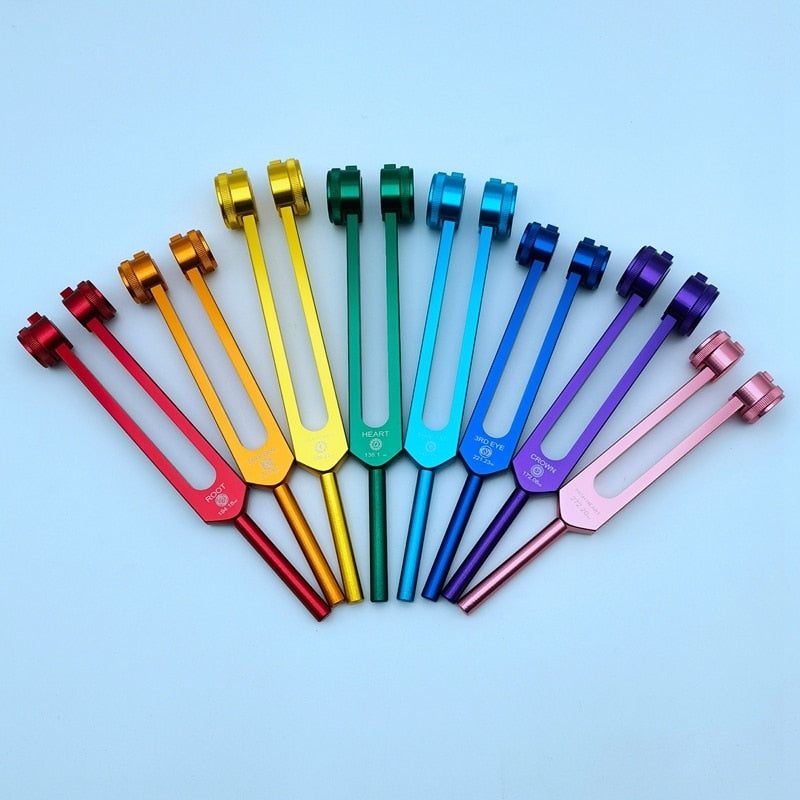 Chakra Tuning Forks Set (8pcs)