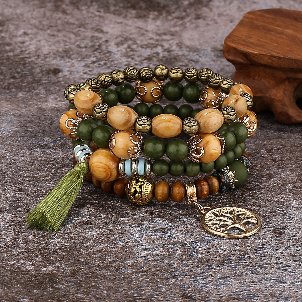 Tree of Life Boho Charm Bracelet