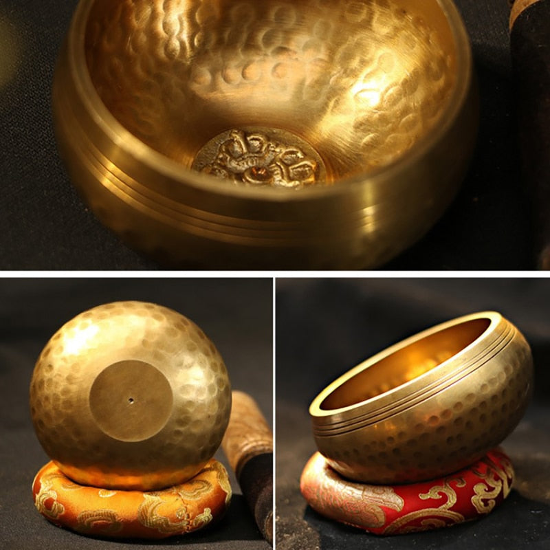 Carved Hand Hammered Singing Bowl