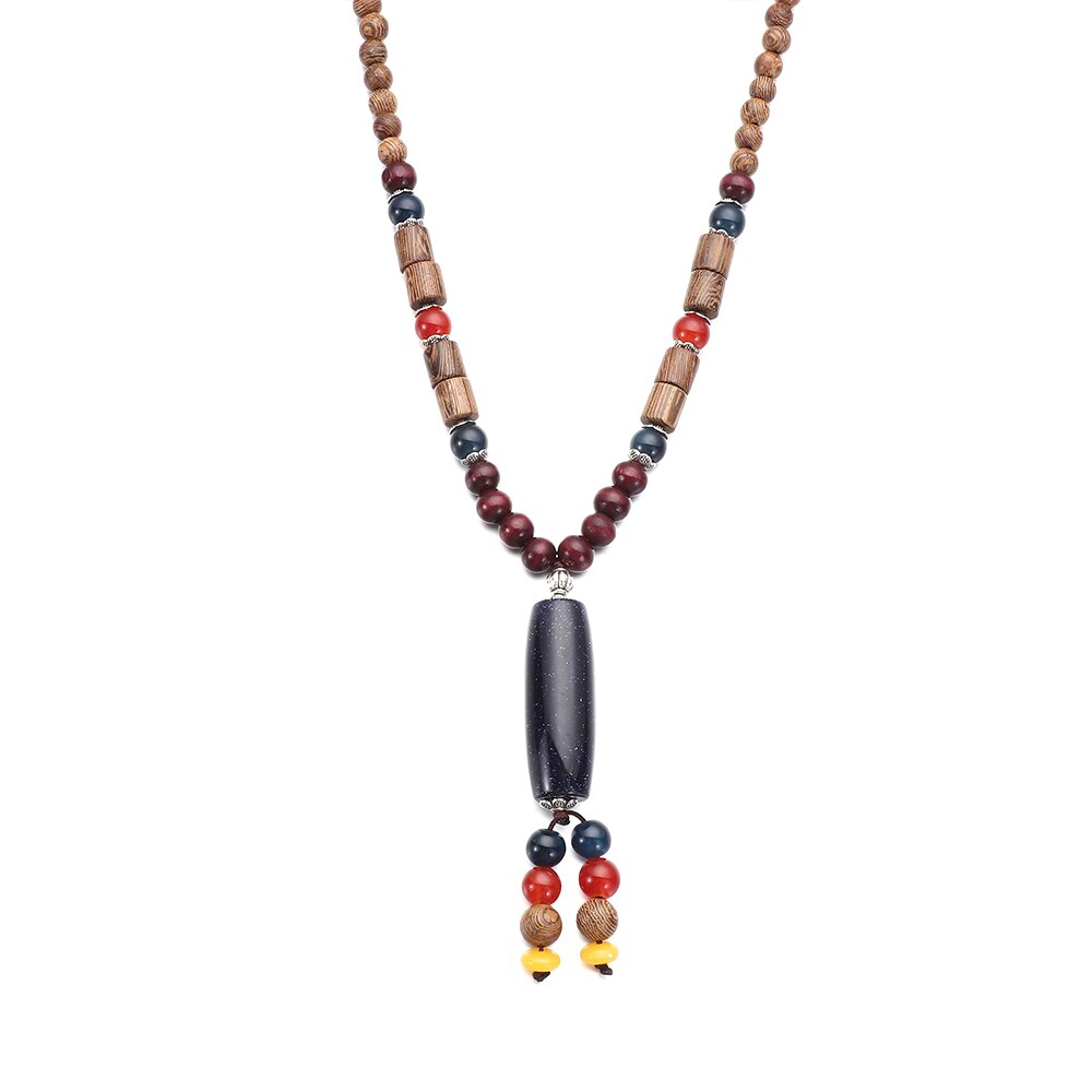 Vintage Serenity Mala Necklace with Pendant