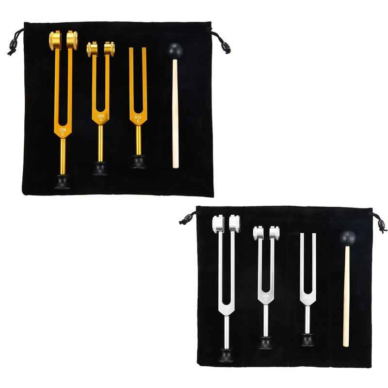 Chakra Tuning Forks (3pcs) 128Hz, 256Hz, 512Hz