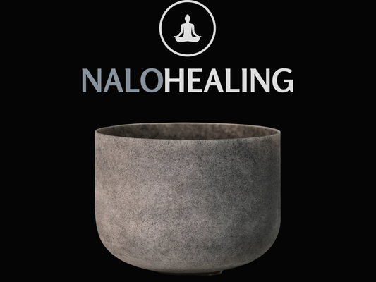 8"-10" Obsidian Frosted Quartz Crystal Singing Bowl |  432hz, 440Hz