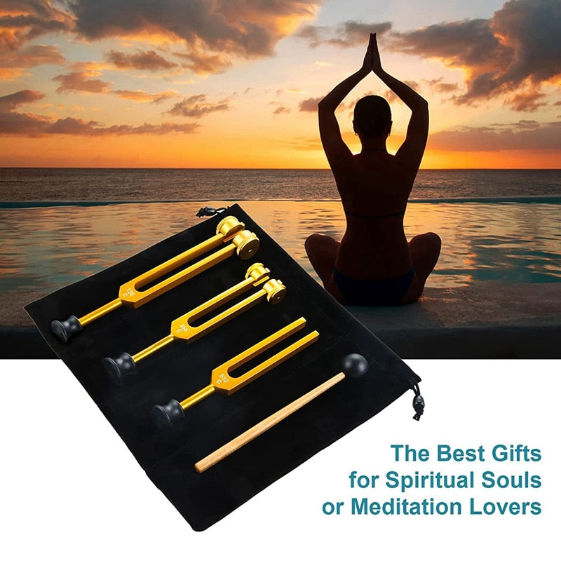 Chakra Tuning Forks (3pcs) 128Hz, 256Hz, 512Hz