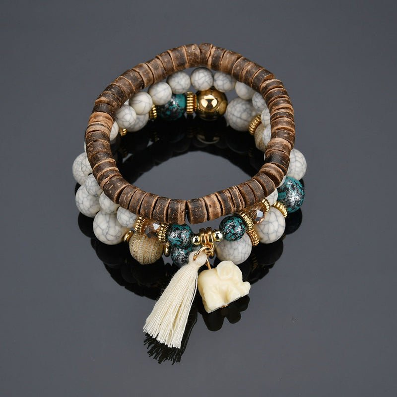 Bohemian Wood Multi-Layer Bracelet - Nalo Healing