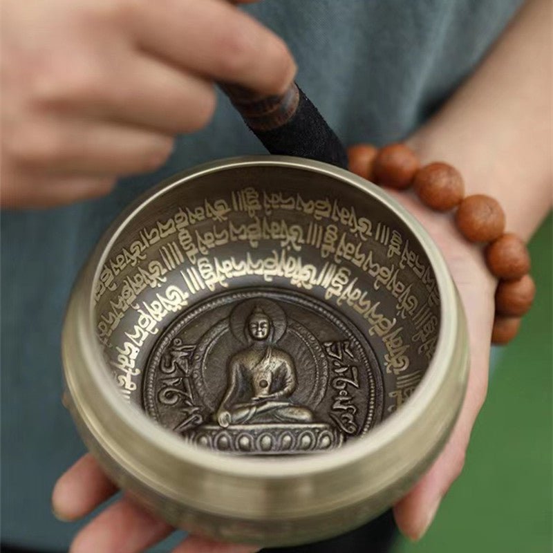 Buddha Carved Singing Bowl - Nalo Healing