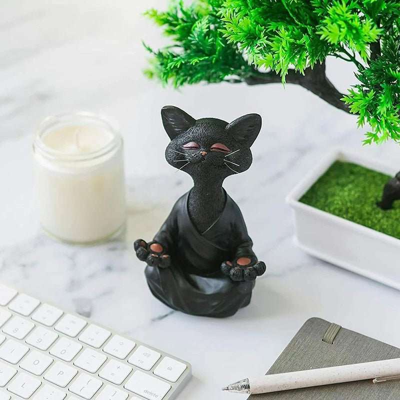 Meditating Cat Décor - Nalo Healing