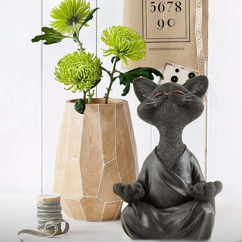 Meditating Cat Décor - Nalo Healing