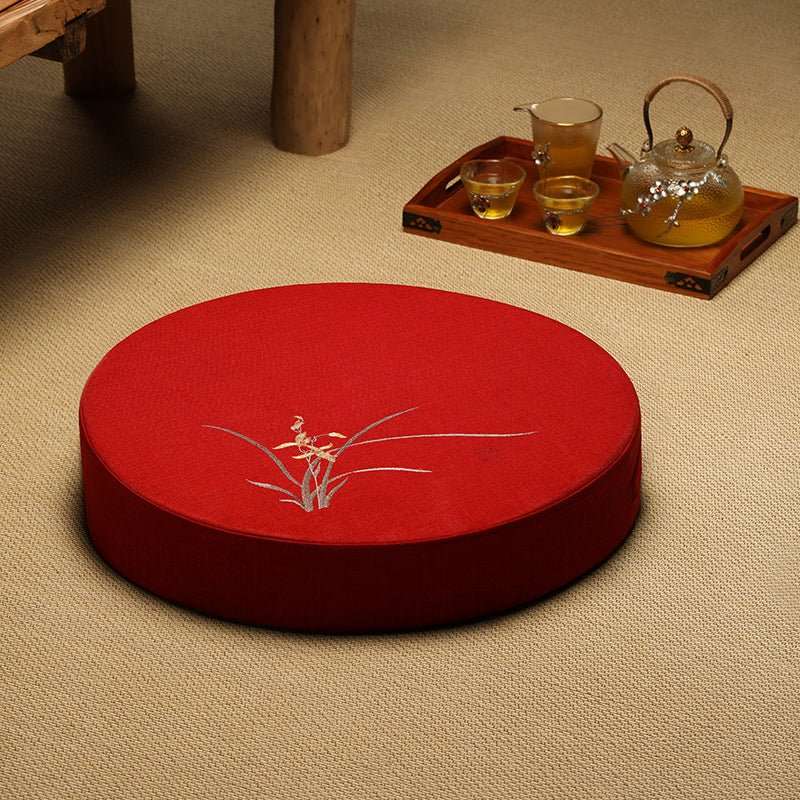 Round Linen Meditation Cushion - Nalo Healing