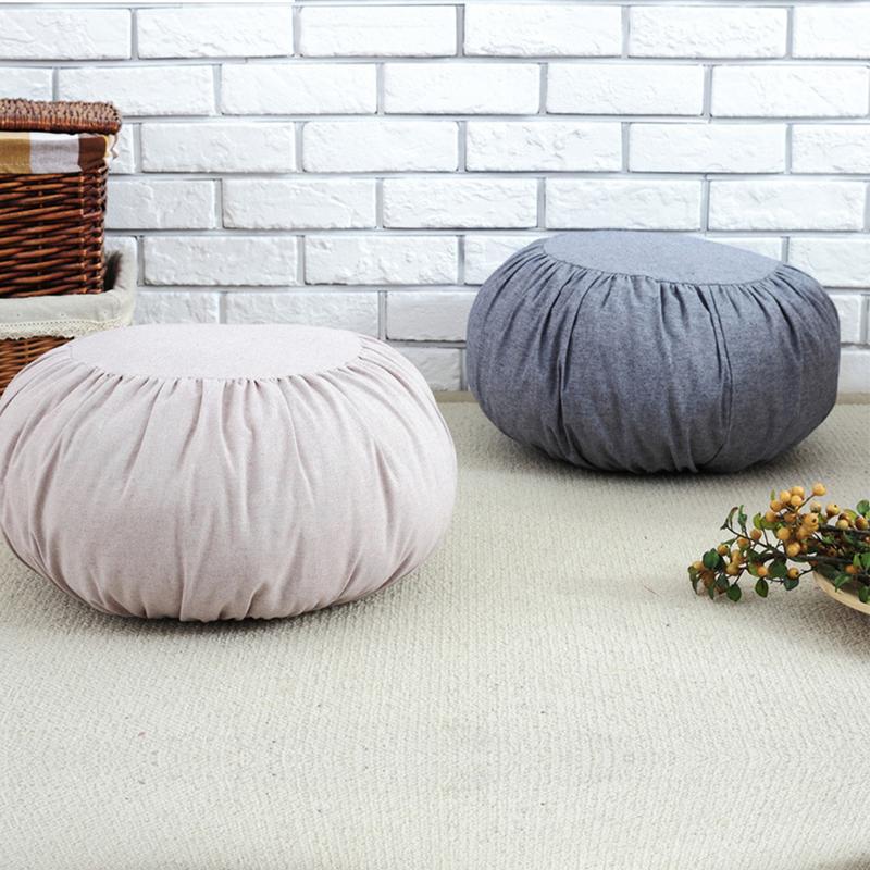 Round Linen Zafu Floor Cushion - Nalo Healing