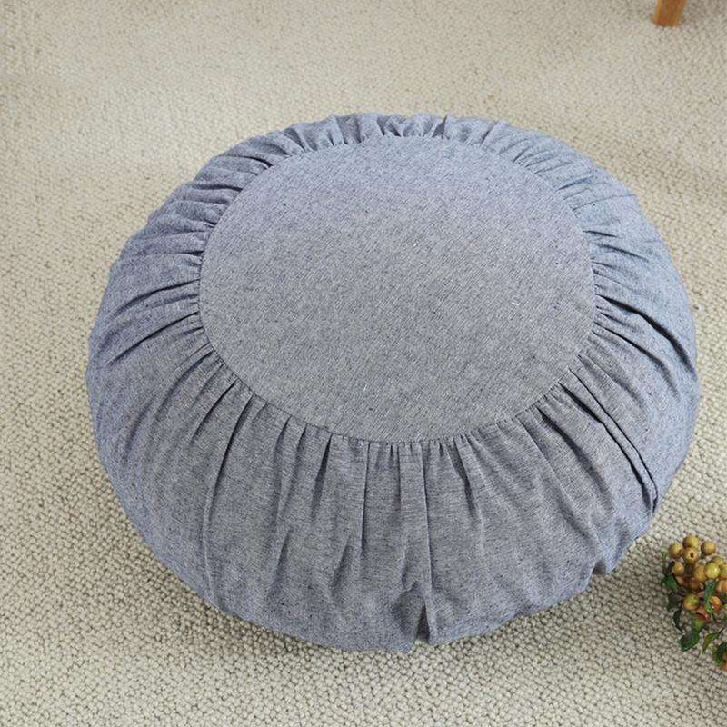 Round Linen Zafu Floor Cushion - Nalo Healing
