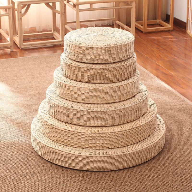Round Straw Floor Cushion - Nalo Healing