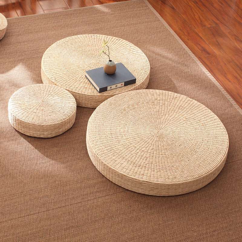 Round Straw Floor Cushion - Nalo Healing
