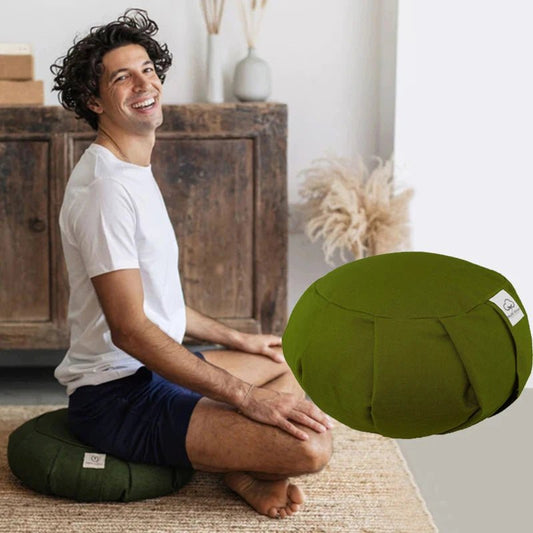Round Zafu Yoga & Meditation Buckwheat Cushion - Nalo Healing