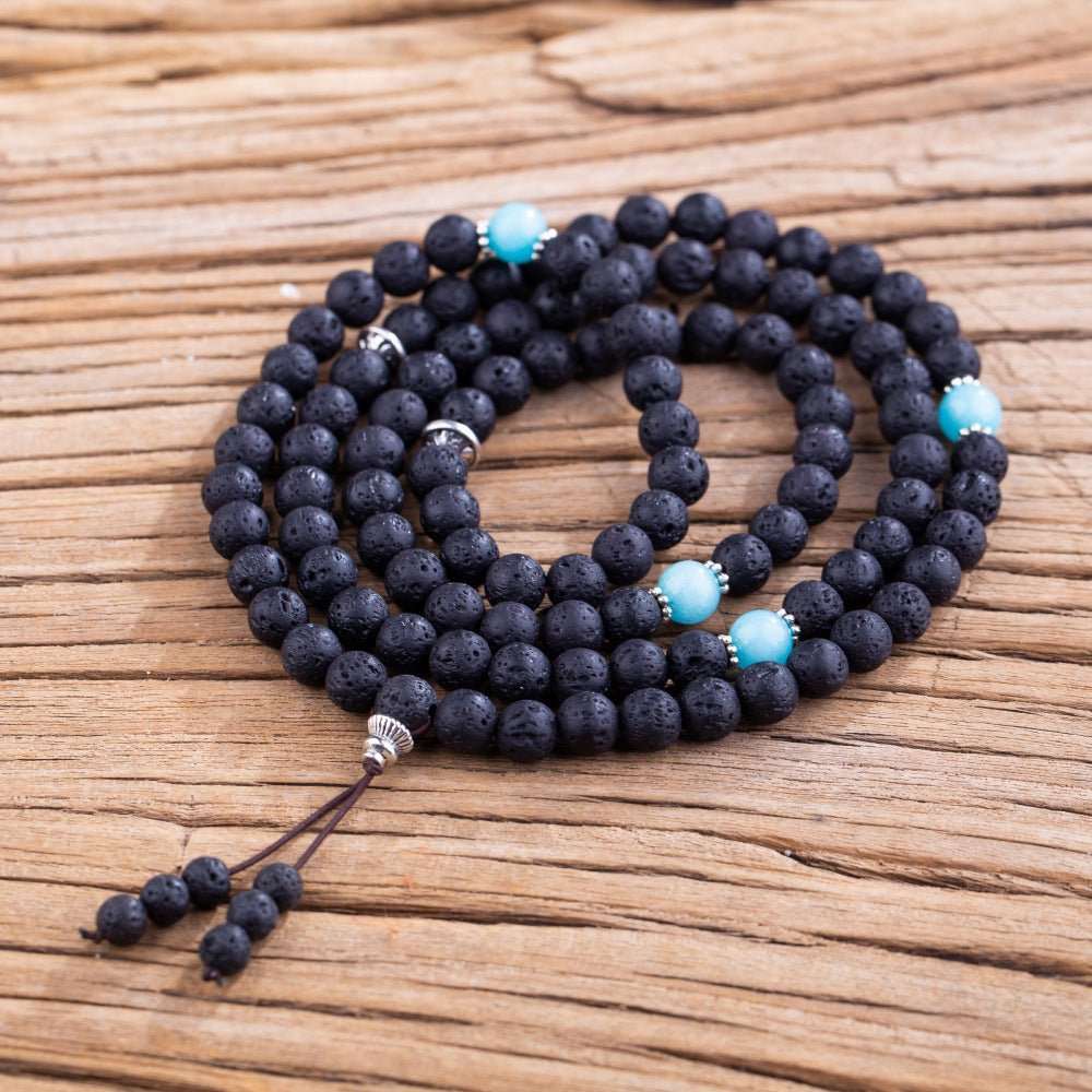 Volcanic Stone ( Lava Rock ) Mala - Nalo Healing
