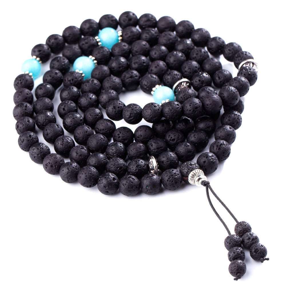 Volcanic Stone ( Lava Rock ) Mala - Nalo Healing