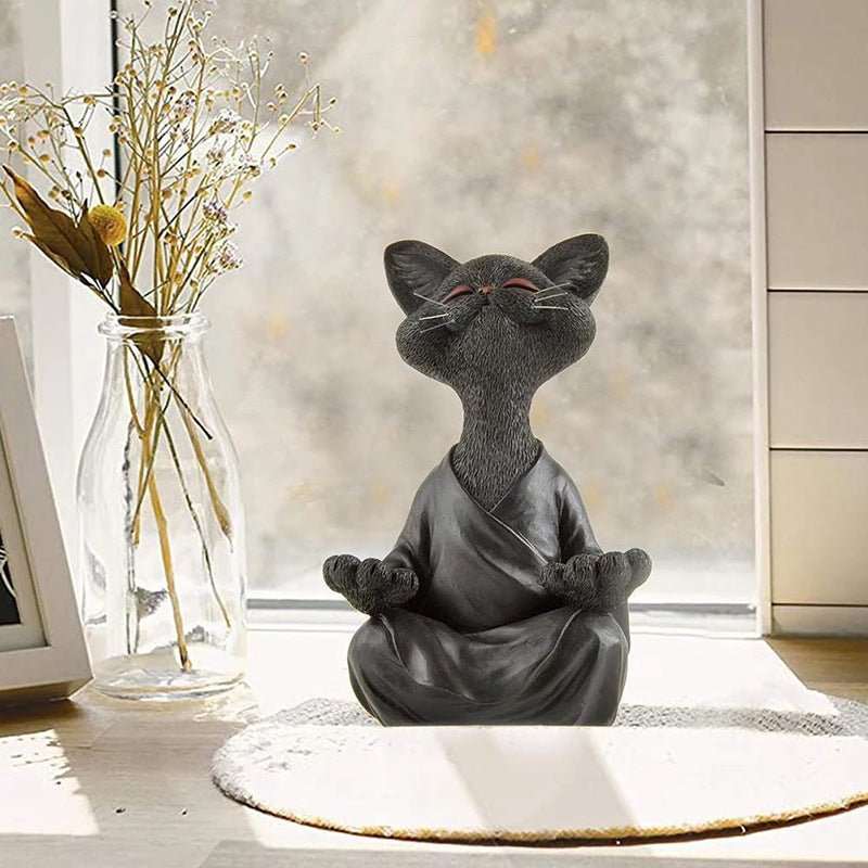 Meditating Cat Décor - Nalo Healing